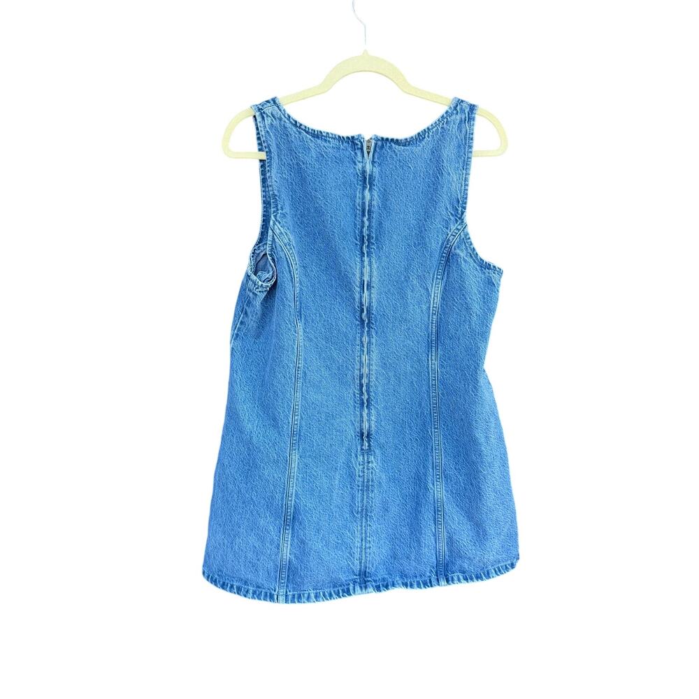 Abercrombie and Fitch Mila Squareneck Denim Mini Dress Medium Wash LP - Picture 3 of 4